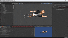 a screenshot of a computer screen showing a cartoon character being animated