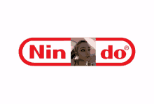 a nin do logo with a picture of a girl on it