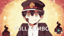 a full combo anime poster with a boy in a hat