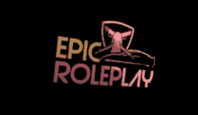 a logo for epic roleplay with a cartoon character