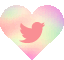 a pixel art of a heart with a bird in it .