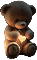 a teddy bear is holding a heart shaped balloon with the letter s on its paw