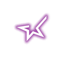 a purple lightning bolt with a white star in the middle