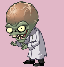 a cartoon illustration of a zombie with a large brain
