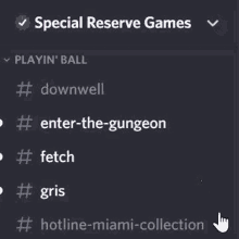 a screenshot of the special reserve games menu on a computer screen .