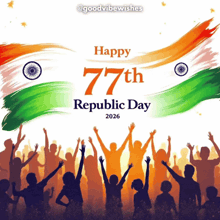 a poster that says happy 77th republic day in 2026