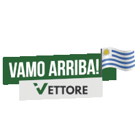 a sign that says vamo arriva vettore with a flag