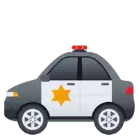 a gray and white police car with a yellow star on the door