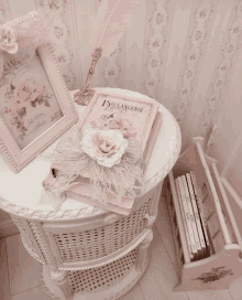 a book titled boulangerie sits on a white table