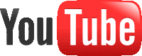 a red youtube logo with white letters