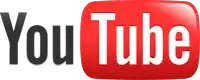 a red youtube logo with white letters