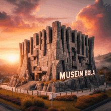 a large building with the word museum bola on it