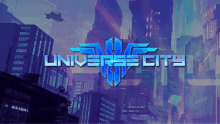 a futuristic city with the words university city written on it