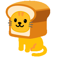 a cat is wearing a piece of bread on its head