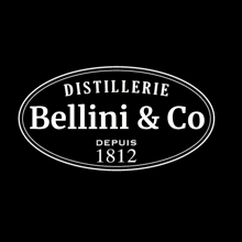 the logo for distillerie bellini & co depuis 1812