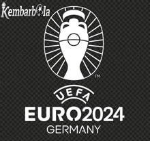 a logo for euro2024 germany is shown on a dark background