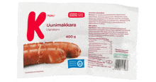 a package of menu uunimakkara ugnskorv 400g