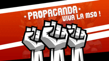 a poster that says propaganda uiuva la msq