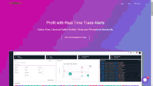 a screenshot of the tradeui website with a purple background