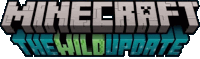 the logo for minecraft the wild update is shown