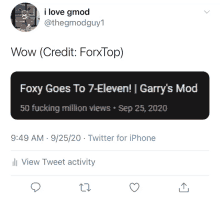 a screenshot of a twitter post that says wow ( credit forxtop )