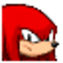 a pixel art of knuckles the echidna from sonic the hedgehog