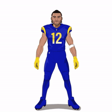 a cartoon drawing of a football player named puka nacua