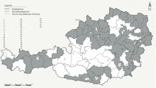 a black and white map of austria with the word legende on the bottom