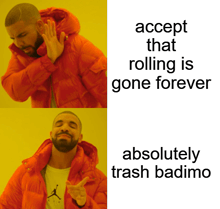 a man in a red jacket says accept that rolling is gone forever