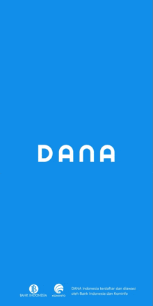 a blue background with the word dana in white letters