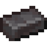 a pixel art illustration of a piece of coal .