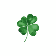 a picture of a four leaf clover with the words good luck from heartless
