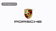 a porsche logo is displayed on a website called kulfyapp.com