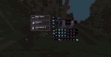 a screenshot of a minecraft game shows a screenshot of the night vision item