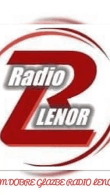 a logo for radio lenor with a red letter r