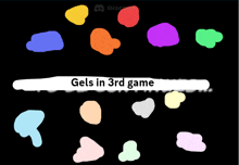 a screenshot of a game with the words gels in 3rd game