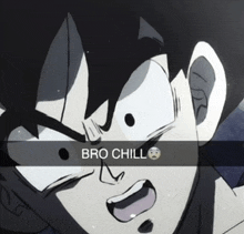 a picture of a cartoon character that says bro chill on it