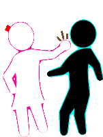 a silhouette of a man and a silhouette of a woman with a flower on their head