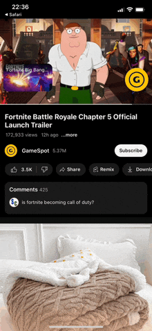 a screenshot of a game called fortnite battle royale chapter 5