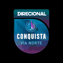 a logo for conquista via norte with a compass