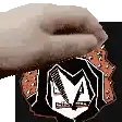 a hand is holding a piece of paper with a picture of a man on it .