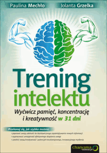 a book called trening intelektu shows a brain with muscles