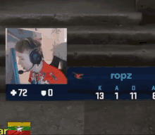 a man wearing headphones with the name ropz on the bottom