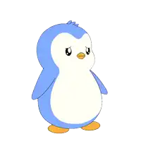a blue and white penguin with the name sofia on it