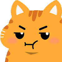 a cartoon cat with an angry face and a tongue sticking out