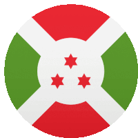 a red white and green circle with three red stars in the center