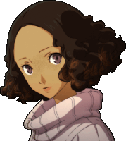 a drawing of a girl with curly hair