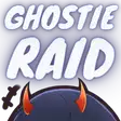 a logo for a video game called ghostie raid