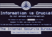 a computer screen that says information is crucial