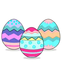 a black cat in a witch hat is coming out of a colorful easter egg
